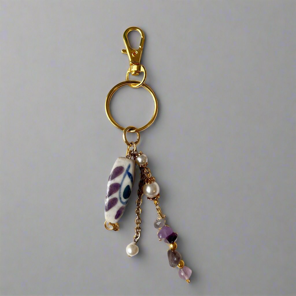 Amethyst Aura Keychain